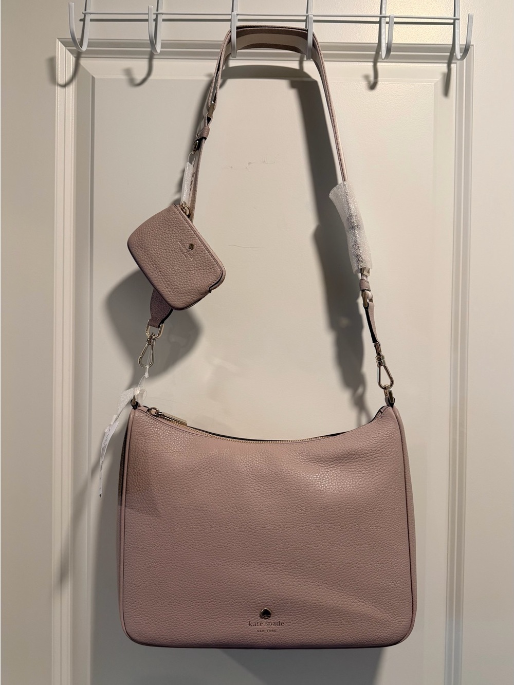 NWT Kate Spade Emma Large Crossbody Shoulder Bag Cozy Grey
